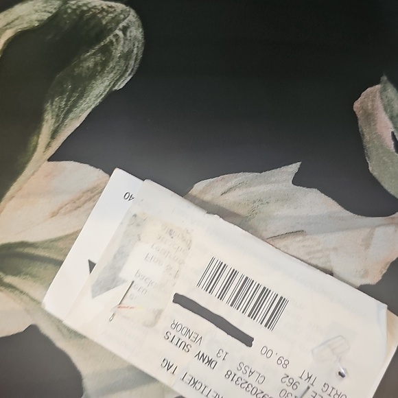 DKNY Womens Black Floral Circle Skirt 2 - Picture 3 of 3